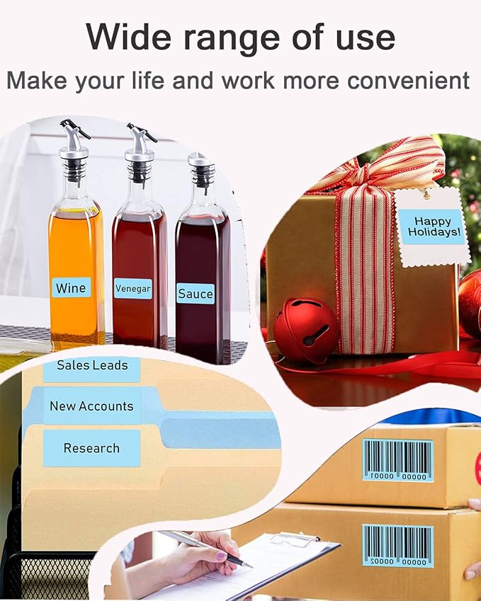 2.25 x 1.25 White Direct Thermal Labels, Self-Adhesive Address Shipping Barcode Thermal Stickers,Thermal Printer Labels Compatible with Rollo & Zebra & MUNBYN, 1000 Labels for Printer