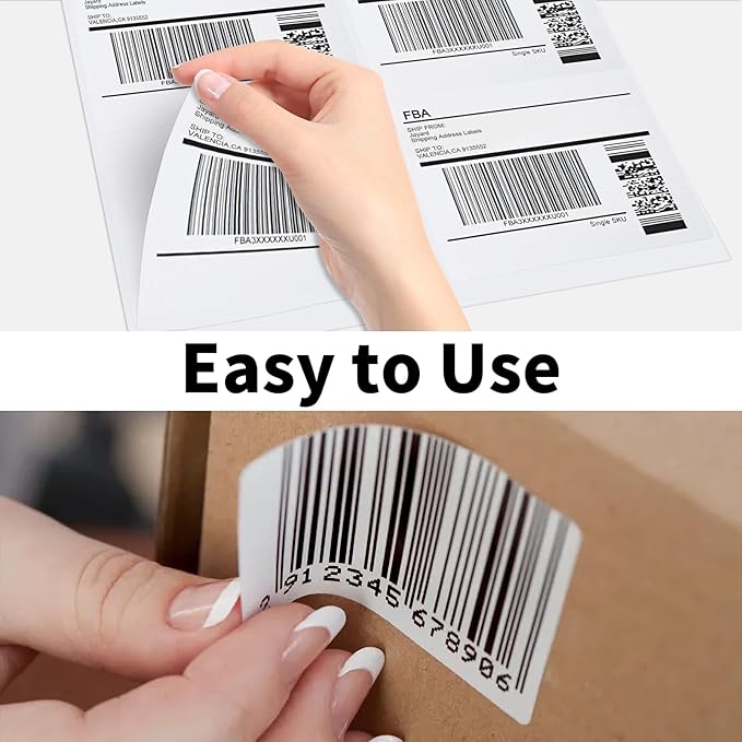 BESTEASY 3-1/3 X 4 Inches Shipping Address Labels, Thermal Sticker Labels, 6 up Self Adhesive Sticker for Laser and Inkjet Printer, 500 Sheets 3000 Labels