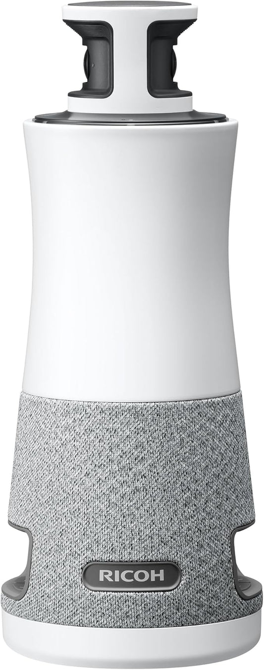 RICOH Meeting 360 | 360° Conference Room Camera - AI-Powered - Active Speaker Focus - Plug and Play - Zoom Certified - Works with Microsoft Teams, Google Meet, Cisco Webex