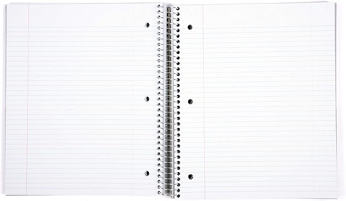 Mintra Office Durable Spiral Notebooks, 5 Subject (Purple, College Ruled 1pk)