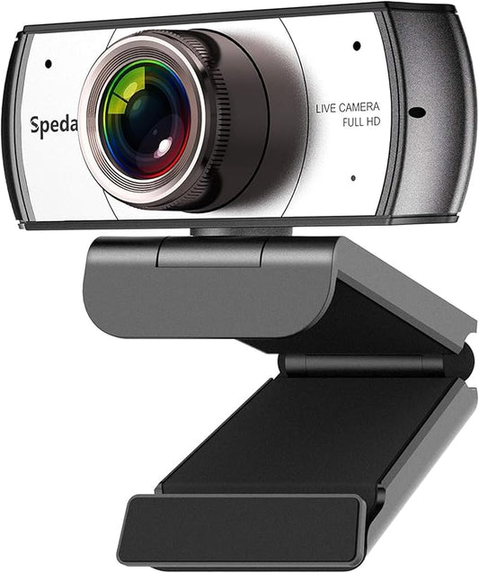 Wide Angle Webcam,120 Degree Large View Spedal 920 Pro Video Conference Camera, Full HD 1080P Live Streaming Web Cam with Built-in Microphone, USB Webcam for Mac, PC, Laptop and Desktop