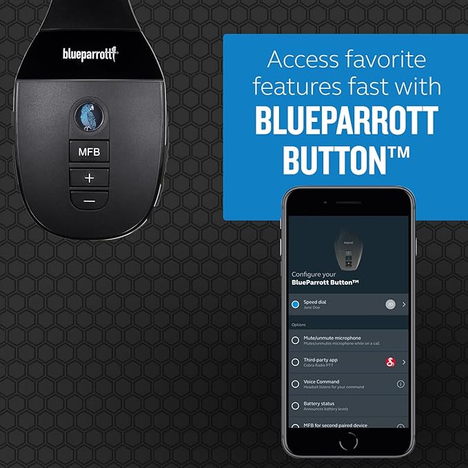 BlueParrott S450-XT Stereo Bluetooth Wireless Headphones 82% Noise Canceling Over Head Headset with Mic for Music and Calls, Hi-Fi Stereo Audio, 300 ft. Wireless Range, 24 hrs. Talk Time, Black