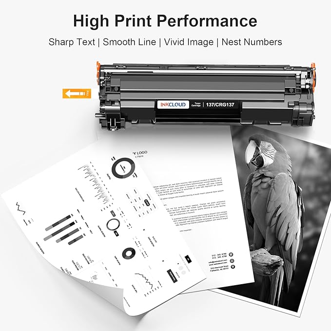 137 Black Toner Cartridge Replacement for Canon 137 CRG137 9435B001AA Work with ImageClass D570 LBP151dw MF216n MF236n MF232W MF227dw MF229dw MF244dw MF247dw Printer (4 Black)