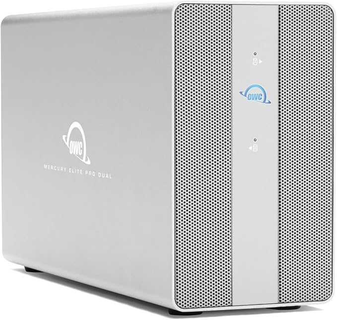 OWC Mercury Elite Pro Dual USB-C / Thunderbolt 3 External Raid Storage Enclosure with 3Port HUB for Mac and PC
