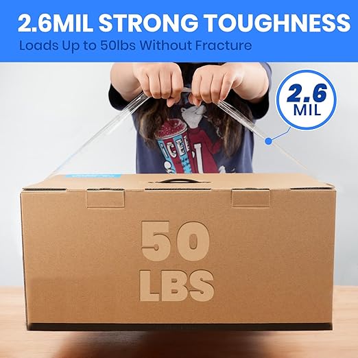 ADHES Packing Tape Shipping Tape Packaging Tape for Moving Boxes, 54.68yard Per Roll 1.88inch Width 2.6Mil Thickness