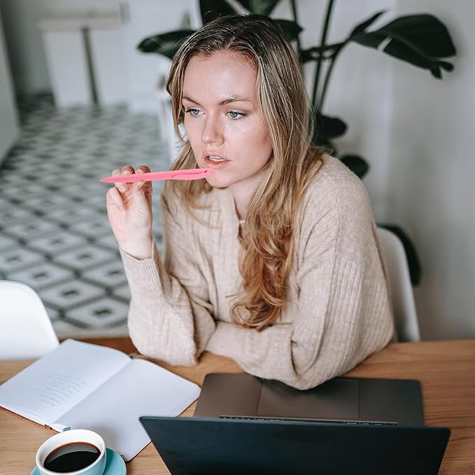 Aozora Pens Bulk 30 Pack Click Pens No Bleed Wholesale Retractable Ballpoint Pens Medium Point,Smooth Ink Pens for Journaling School Office Supplies 1.0MM (Pink Ink)