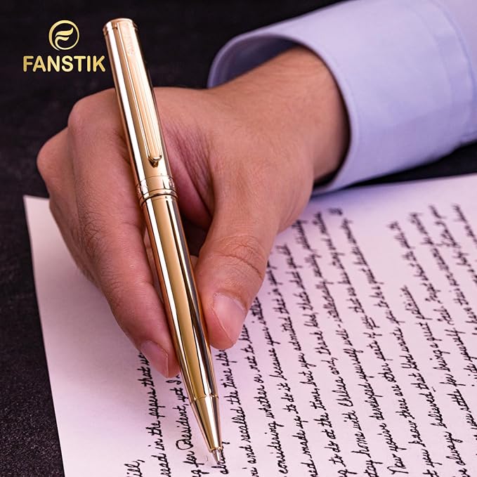 Gold Luxury ballpoint Pen (Made In USA) fancy gift set for women, Real 24K Gold Plating, Professional executive pen gift set for men (Lux BallPoint Gld)