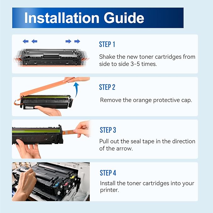InkNI 218A Toner Cartridges 4 Pack (No Chip) Replacement for HP 218A W2180A for HP 218X for HP Color Laserjet Pro MFP 3301FDW 3201DW 3301SDW 3301CDW Printer Ink W2180X High Yield (4 Pack, B/C/Y/M)