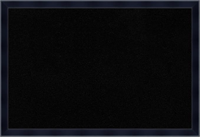 Amanti Art Black Cork Board for Wall, 26x38 Vision Board with Black Wood Frame, Large Corkboard Office Decor for Home Organization, Modern Corkboard Pinboard to Display Items for Home Organization in