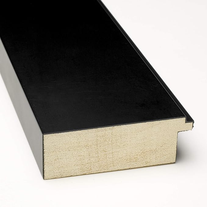 Amanti Art Natural Cork Board for Wall, 17x35 Vision Board with Black Wood Frame, Medium Corkboard Office Decor for Home Organization, Modern Corkboard Pinboard to Display Items for Home Organization