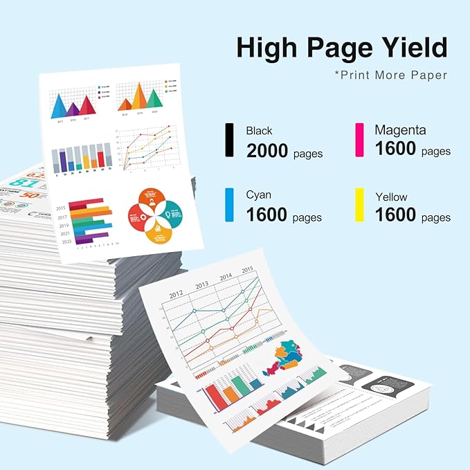 962XL Ink Cartridges for HP 962XL Ink Cartridges Combo Pack Work for HP Officejet Pro 9015e 9025e 9018e 9025e 9010 9015 9025 9020 Printer for HP 962 XL (4 Pack)