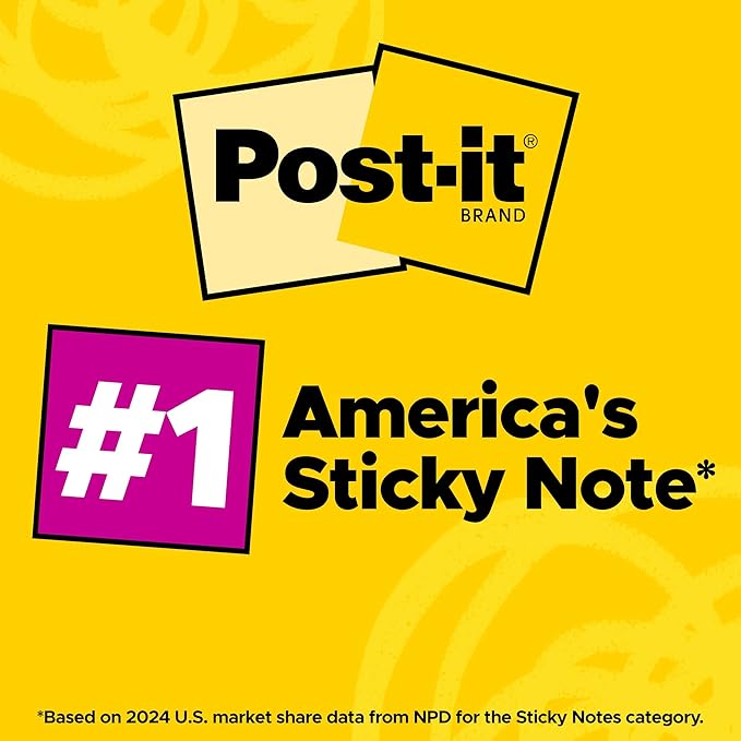 Post-it Notes, 1.5x2 in, 24 Pads, America's #1 Favorite Sticky Notes, Beachside Café Collection, Pastel Colors, Clean Removal, Recyclable