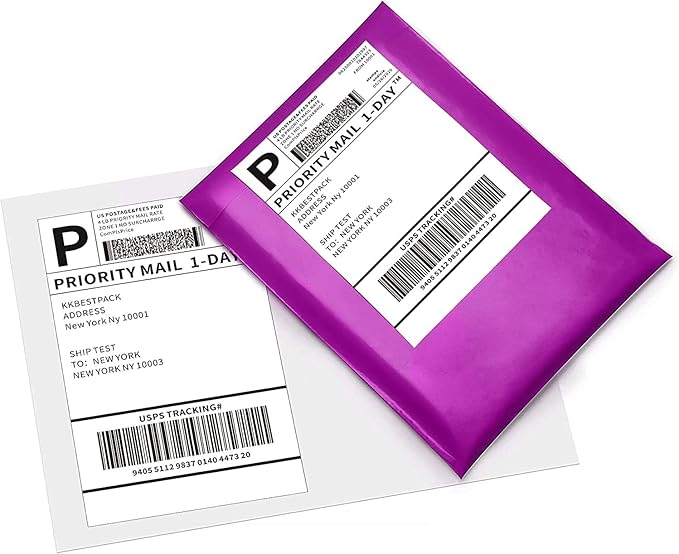 KKBESTPACK Fan Fold 4x6 Direct Thermal Shipping Labels (500 Labels)