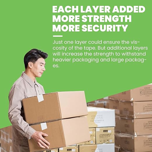 48Rolls Eco-Friendly Kraft Paper Tape 2Inch x 55Yard, White Paper Packing Tape, Biodegradable Recyclable Packaging Tape Self Adhesive Box Tape for Shipping, Sealing, Moving