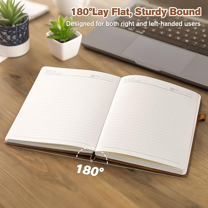 Notebook Journal for Women Men: Leather Journal for Writing, Hardcover College Ruled Journals Notebooks with Thick Paper, Large A4 Daily Journal for Travel, Diary, Gifts for Teens, 8.5"×11", Brown