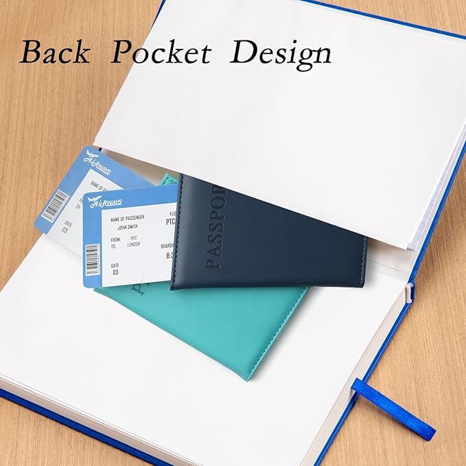 deli 6-Pack Blue Lined Journal Notebook, 160 Pages Hardcover Writing Notebook, A5 (5.5"x8.2") College Ruled Notebook for Office, School, Work Notes