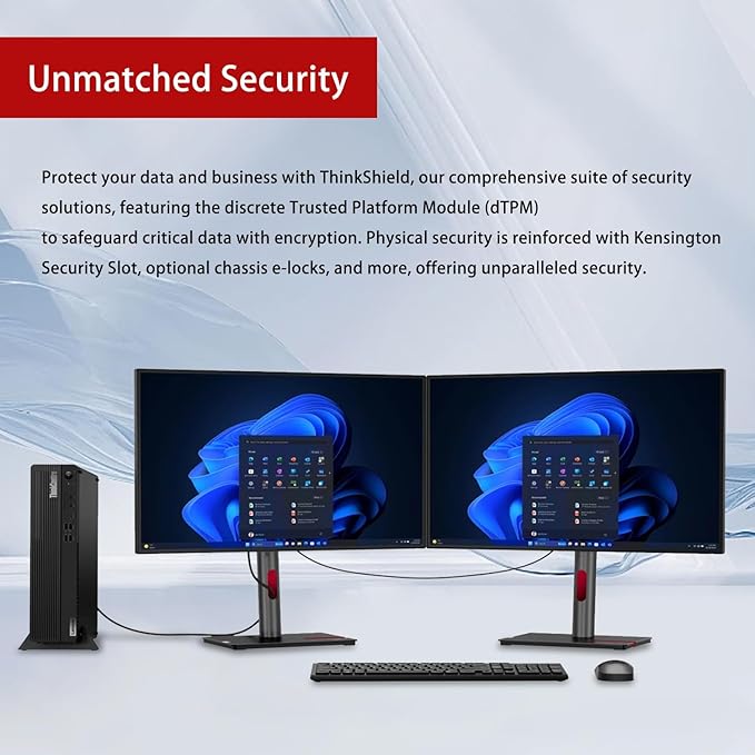 Lenovo ThinkCentre M70s Small Form Factor Business Desktop, Intel 20-Core i7-14700, 64GB DDR5, 2TB SSD, HDMI, DP, Wi-Fi 6, Wired KB & Mouse, Win 11 Pro, Bundle with ADATA UC310 64GB USB Flash Drive