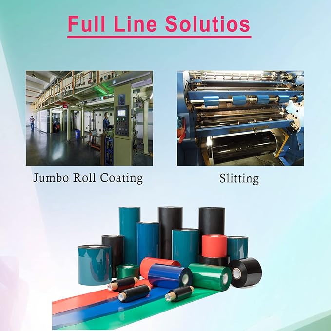 2.52'' x 1476' Premium Resin Enhanced Wax Ribbon, 64mm x 450m Black Thermal Transfer Ribbon for Barcode Thermal Label Printers, CSO-Ink Outside, 1'' Core for Zebra, TSC, GoDex, Citizen (1 Roll)