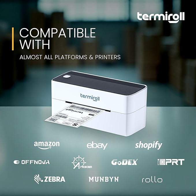 4x6 Thermal Labels – 350 Labels/Roll – Direct Thermal, Non-Perforated – Compatible with Rollo, Zebra, iDPRT, MUNBYN – Strong Adhesive, BPA-Free – Commercial Grade by TERMIROLL