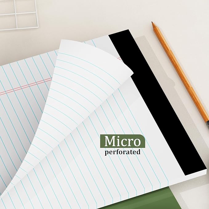 720 Sheets Legal Pads 8.5 x 11 College Ruled White Paper Note Pads 24 Pack Clear Print Writing Pads 8x11 Legal Pads Narrow Ruled Pads of Paper