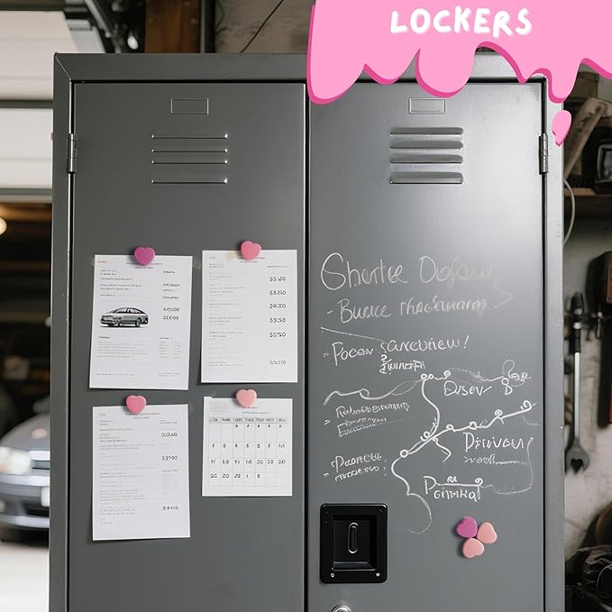 30PCS Heavy Duty Fridge Magnets - Small Cute Refrigerator Magnets for Whiteboard, Lockers & Kitchen, Cute Strong Magnets - Mini Decorative Magnet for Home, School, Office, Crafts, Locker (Pink)