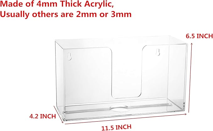 IEEK Paper Towel Dispenser Wall Mount Acrylic Paper Towel Holder for Bathroom Office and Kitchen,Hand Towel Dispenser Fits Multi-Fold Paper Towel,C-Fold, Zfold,Tri fold Paper Towels,Clear
