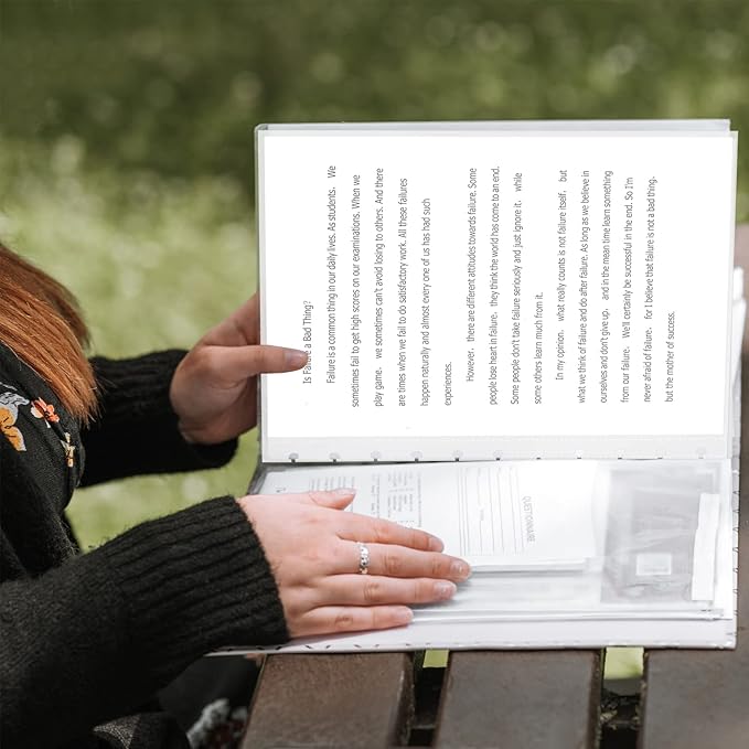 25 Piece Letter Size Sheet Protectors Clear Plastic Page Protectors for Discbound Holds Letter Size Discbound Binding Cover (25)