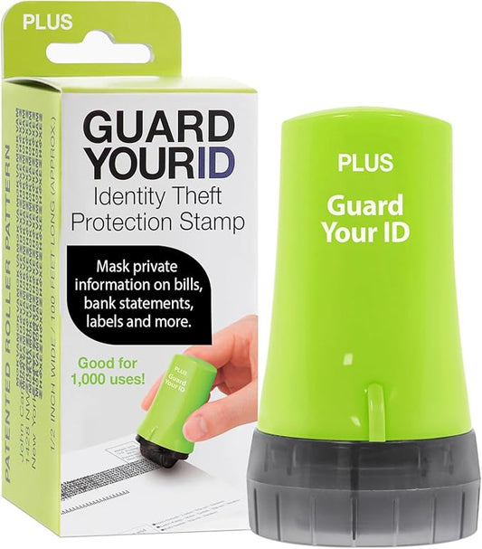 Guard Your ID Advanced Roller Identity Theft Prevention Security Stamp Green (38311)