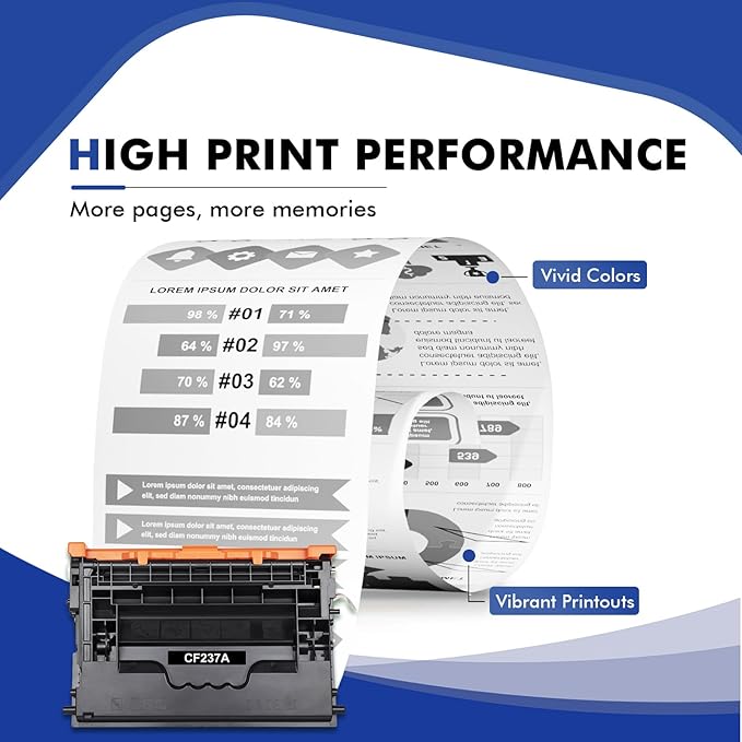 37A CF237A Black Toner Cartridge 2-Pack Compatible for HP 37A Black Toner Cartridge CF237A 37X CF237X for HP Laserjet Enterprise M607n M607dn M608n M608dn M607 M608 M609 M631 M632 M633 Series Printer