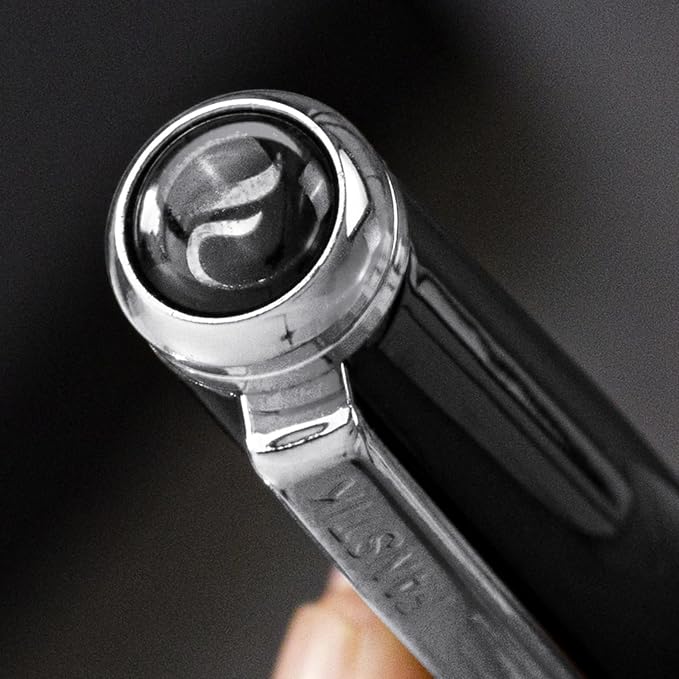 Customized Black & Silver Luxury fountain pen (Made In USA) fancy gift set for women, Chrome Finish, Professional executive pen gift set for men (Lux Custom-fountain Black-Silver)