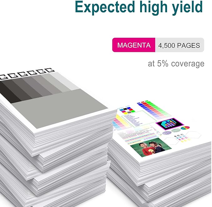 212A Magenta Toner Cartridge Replacement for HP 212A W2123A for HP Color Laserjet Enterprise M554, M555 Series, Color Laserjet Enterprise MFP M578 Series