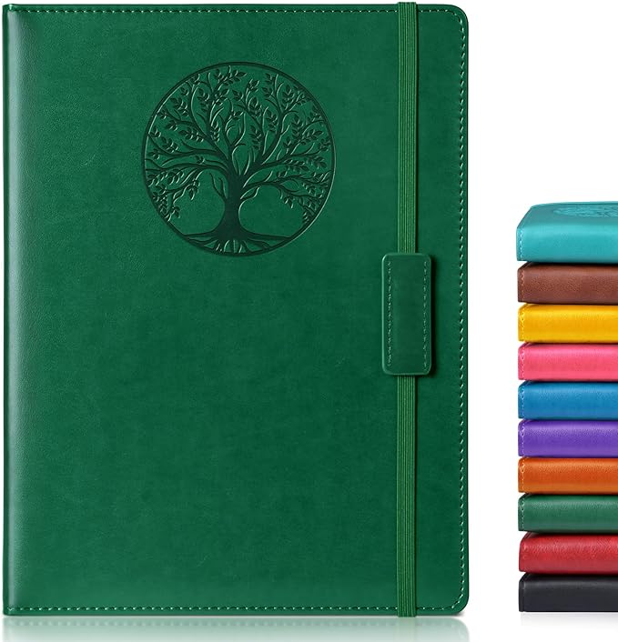 Lined Journal Notebook for Women Men,256 Pages B5 Large Hardcover Leather Journals for Writing,Travel,Business,Work,School,College Ruled Notebooks for Note Taking,Diary Notepad 7.8"×10.2"