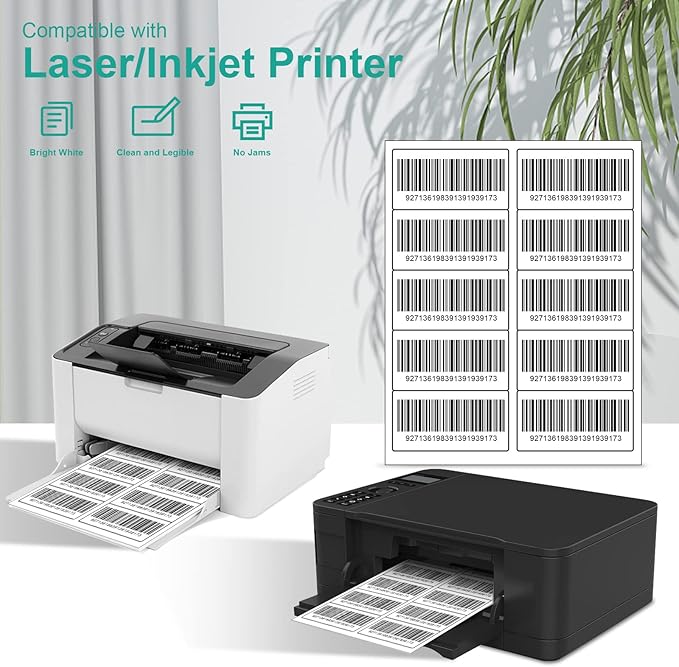 MFLABEL 2x4 Shipping Address Labels - 250 Count, 25 Sheets for Printer - 10-UP Internet Mailing Stickers, 2" x 4" FBA Labels for Laser/Inkjet Printer