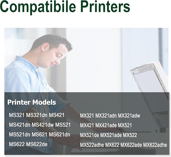 56F0Z00 Imaging Unit Replacement for Lexmark MS321 MS321dn MS421 MS421dw MS521dn MS621dn MX321 MX421 MX521 MX521de MX521ade MX522 MX622 MX622adhe Printer