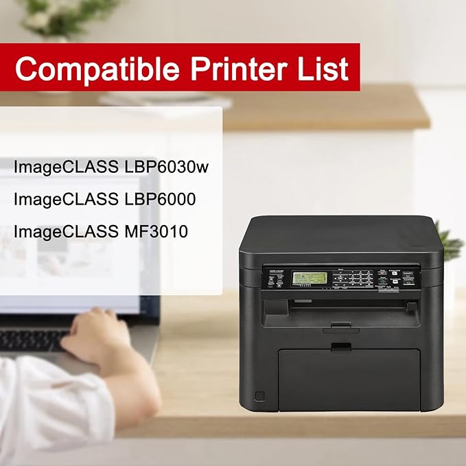3 Pack 125 3484B001 Black Toner Cartridge Compatible 125 Replacement for Canon 125 ImageCLASS LBP6030w LBP6000 MF3010 Printer