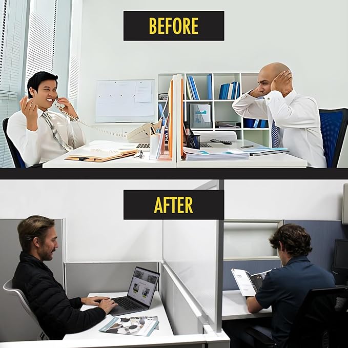 OBEX Privacy Screen & Office Panel Extender for Office Cubicles, Polycarbonate Desk Privacy Panel & Divider for Office Cubicle, 18" x 72", White