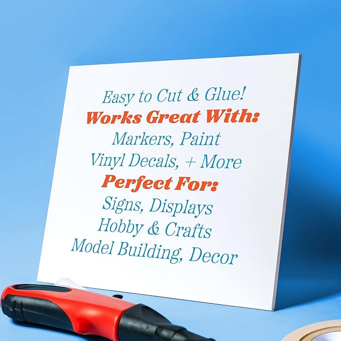 Flipside Products 20" x 30" White Foam Board, Arts and Crafts, 3/16" Thick, Presentations, Signboards, Backing Board, Display, Pack of 25