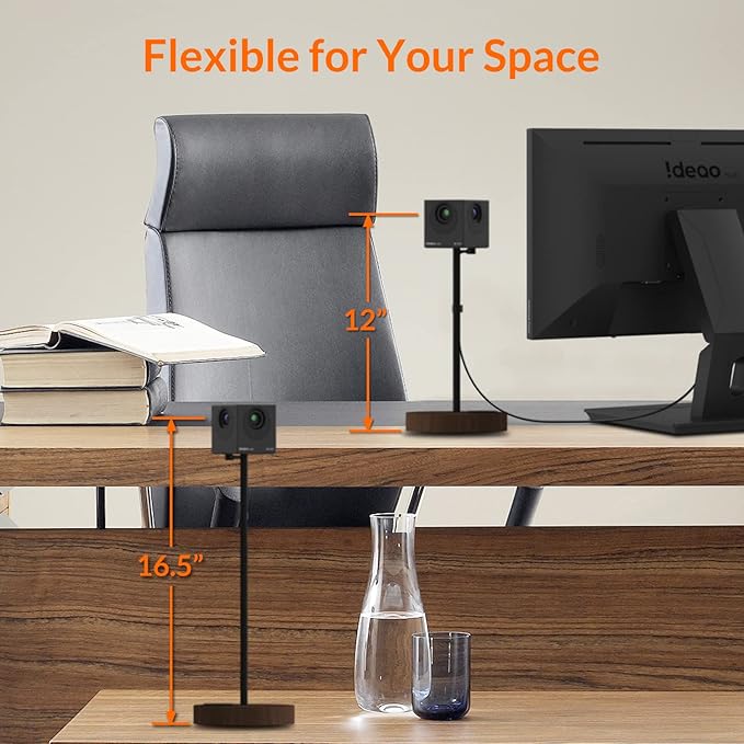 Innex Cube 4K 360 Degree Video Conference Camera with Multiple AI Modes, Dual Omnidirectional Mics, Remote, Plug and Play Conference Room Webcam for Zoom, Microsoft Teams, Open Space, Meeting Room