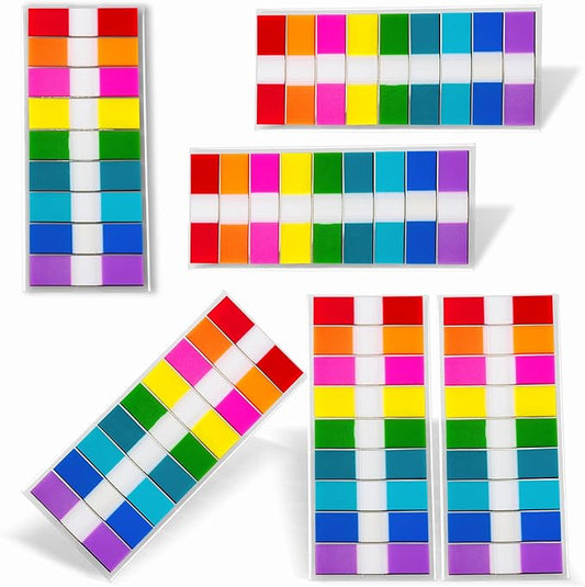 Ericter 1080 Pcs Sticky Tabs for Books, 9 Color Repositionable Annotation Page Tabs, Writable Index Flags for Notebooks, Organizing Study Office Supplies