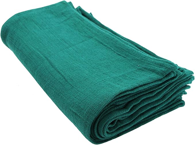 Arkwright Surgical Huck Towels - (Bulk Case of 120) Lint Free & Highly Absorbent Pre-Treated Cotton Cleaning Cloths, Perfect for Medical, Auto Detailing, Window, and Shop, 16 x 26 in, Hunter Green