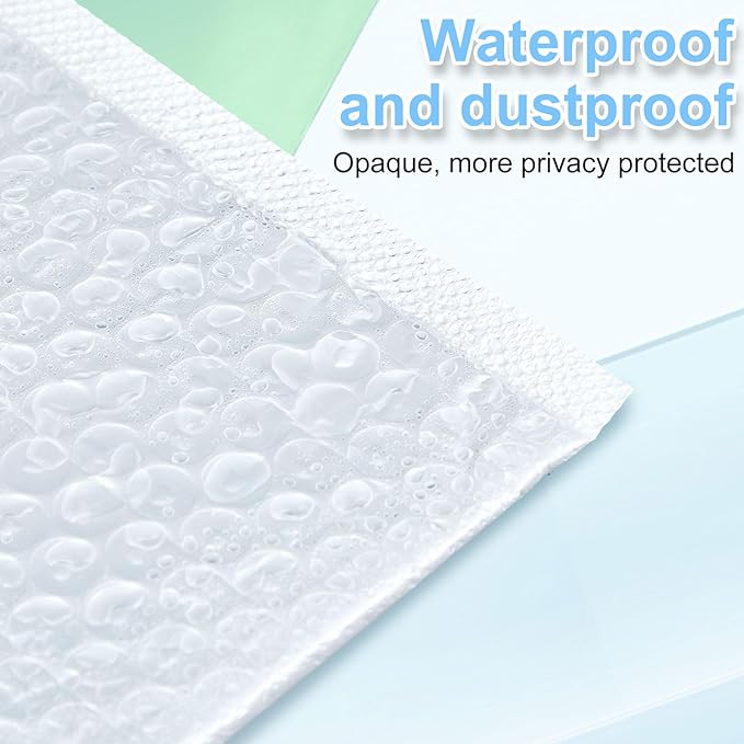 Ireer 10 Pack Extra Large 12 x 16" Bubble Mailers Poly Padded Envelopes Cushioned Mailing Envelopes Bubble Padded Mailers Self Adhesive Waterproof Shipping Bags for Business Christmas Gift Packaging
