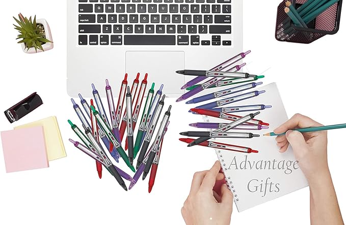 Pilot Precise V7 RT Retractable Rolling Ball Pens, Fine Point (.7mm), Assorted Colors Black/Blue Ink, 3-pk; Premium Comfort Grip, Bundle with Plastic Reusable Pouch