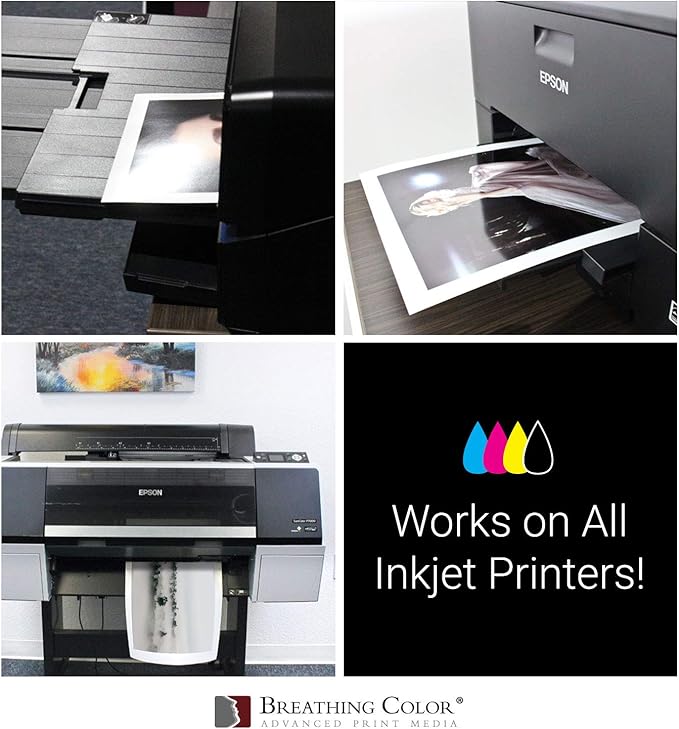 Vibrance Metallic Photo Printer Paper 10 mil 255 gsm Premium Photo Paper Roll 3in Core 44 inches x 100 feet Works with Most Inkjet Printers Including Professional Makes and Models Like Epson Canon HP