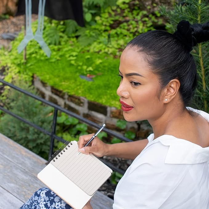 50 Pcs Waterproof Notebook Bulk, 5 x 3 Inch Pocket Notepad Top Spiral Memo All Weather Police Notebook Tactical Journal Writing Note Pad for Outdoor Activities Recording, Black Gray Blue Yellow Orange