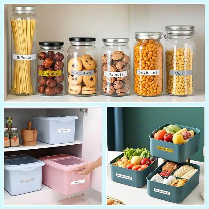 5-Pack Label Maker Tape 12mm 0.47 Inch Laminated White/Gold/Silver Muti-Color Replace for Brother TZe TZ Tape TZe-231 TZe-831 TZe-931 Compatible with Brother P-Touch PT- D210 D220 H110 D400AD