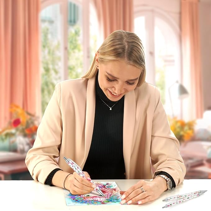 30 PCS Pink Floral Pens Flower Ballpoint Pens 0.5 mm Rollerball Tip Cute Fashionable Retractable Ballpoint Pen for Office Supplies Black Ink, Medium Point (Pink Flower, 30)