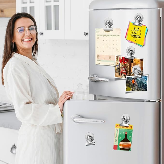 20 Pack Refrigerator Fridge Magnets, Cute Magnet Clips for Fridge, Magnetic Magnet Clips Heavy Duty Magnets Refrigerator for Note List, Photo Display, Whiteboard, Refrigerator, Locker
