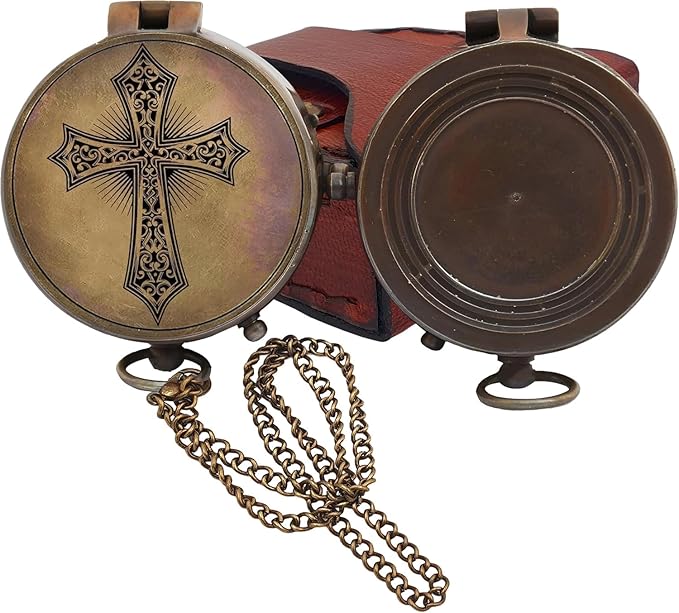 Baptism Gift Personalized Keepsake Compass Engraved Cross and Be Strong and Courageous, Confirmation Gift Ideas, Gift of Faith. Missionary