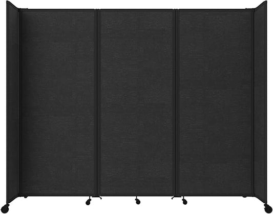Versare Room Divider 360 Portable Wall Partition | Folding Panels | Large Freestanding Divider | Locking Wheels | Temporary Room Separator