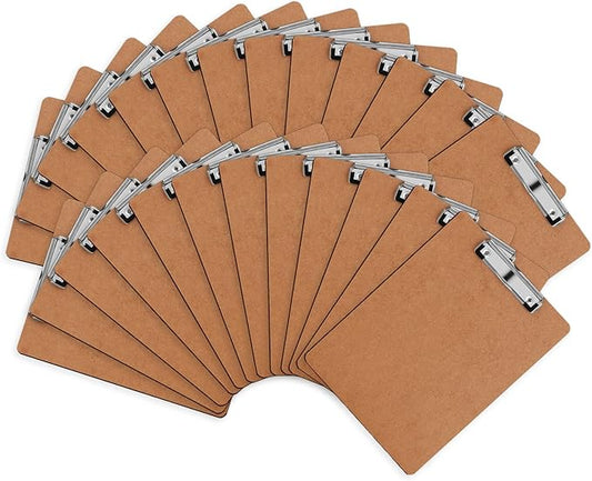 Clipboards, HERKKA 25 Pack Hardboard Office Clipboards Low Profile Clip Standard A4 Letter Size, ECO Friendly